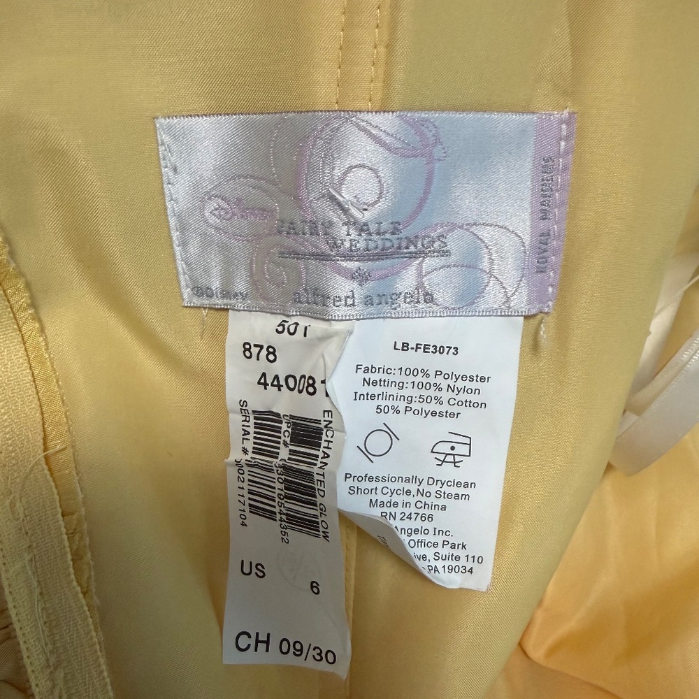Belle Dress-Walt Disney Fairy Tale Weddings by Alfred Angelo SZ 6 - NWT - Picture 6 of 6